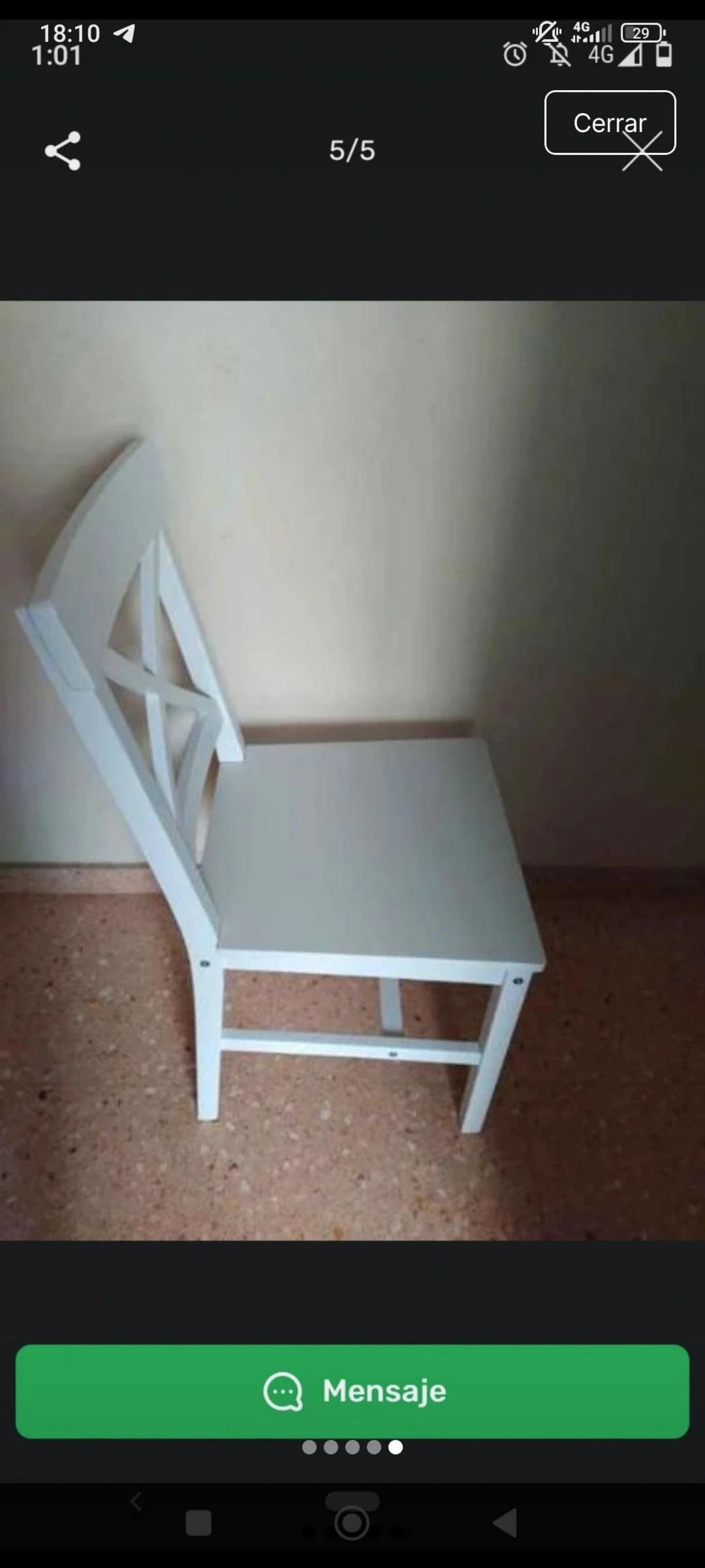 Nieuwe witte houten stoel. – photo 5